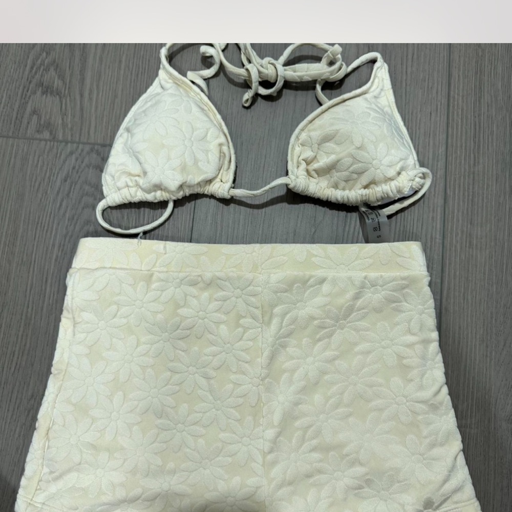 SHEIN Cream Bikini Set Swimwear